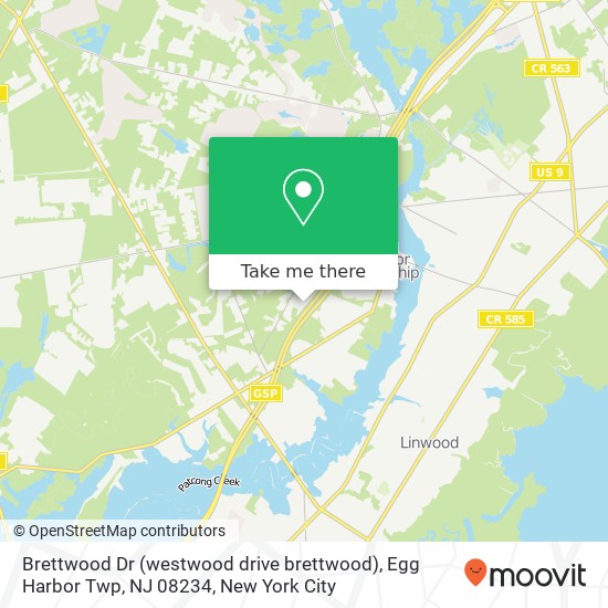 Brettwood Dr (westwood drive brettwood), Egg Harbor Twp, NJ 08234 map