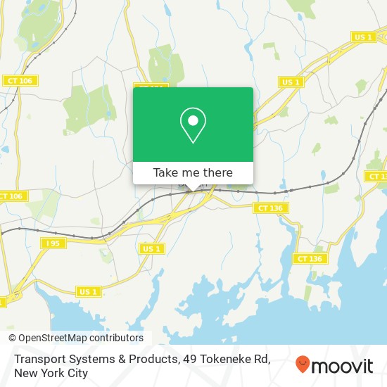 Mapa de Transport Systems & Products, 49 Tokeneke Rd