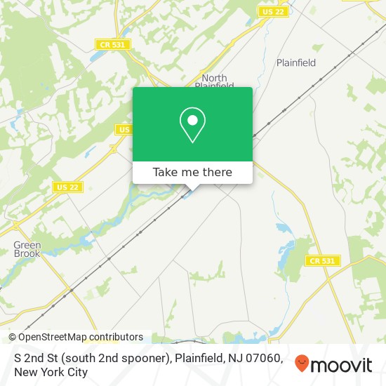 Mapa de S 2nd St (south 2nd spooner), Plainfield, NJ 07060