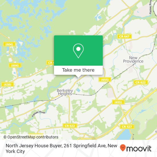 Mapa de North Jersey House Buyer, 261 Springfield Ave