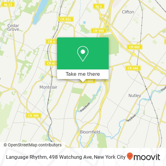 Mapa de Language Rhythm, 498 Watchung Ave