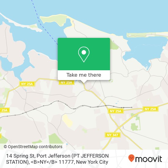 Mapa de 14 Spring St, Port Jefferson (PT JEFFERSON STATION), <B>NY< / B> 11777