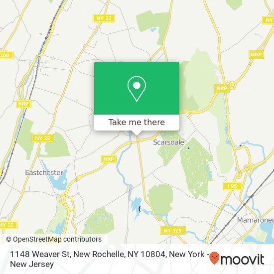Mapa de 1148 Weaver St, New Rochelle, NY 10804