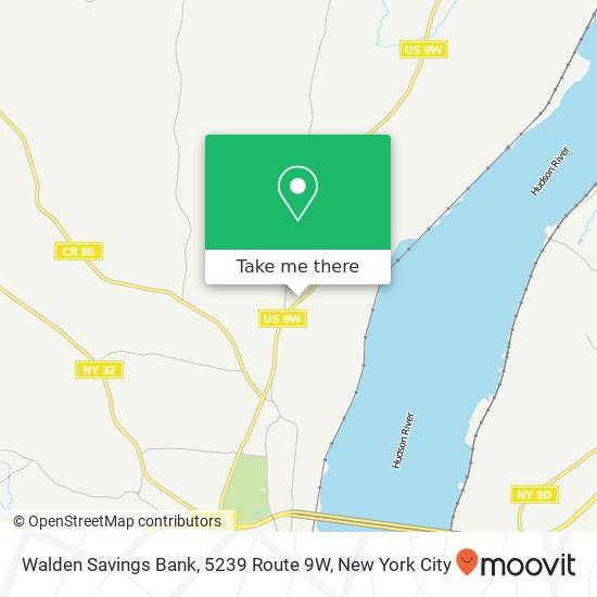 Mapa de Walden Savings Bank, 5239 Route 9W