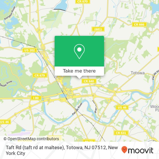 Mapa de Taft Rd (taft rd at maltese), Totowa, NJ 07512