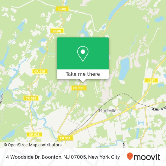 Mapa de 4 Woodside Dr, Boonton, NJ 07005