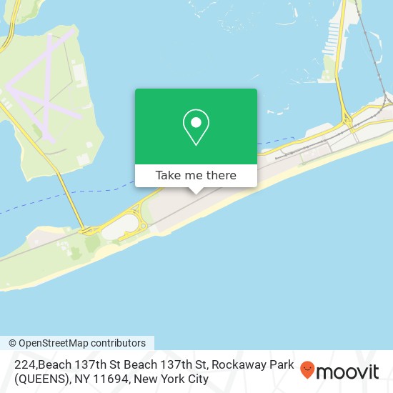 Mapa de 224,Beach 137th St Beach 137th St, Rockaway Park (QUEENS), NY 11694