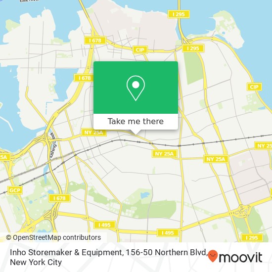 Mapa de Inho Storemaker & Equipment, 156-50 Northern Blvd