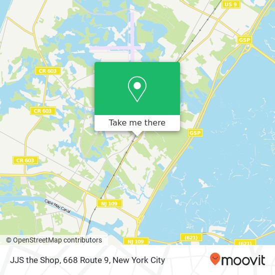 Mapa de JJS the Shop, 668 Route 9