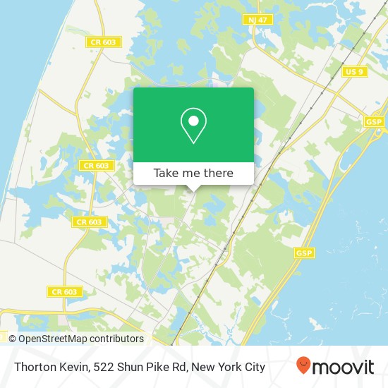 Thorton Kevin, 522 Shun Pike Rd map