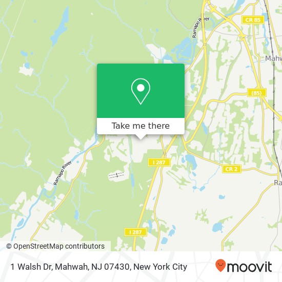 Mapa de 1 Walsh Dr, Mahwah, NJ 07430