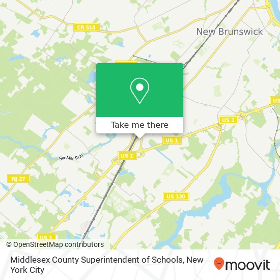Mapa de Middlesex County Superintendent of Schools