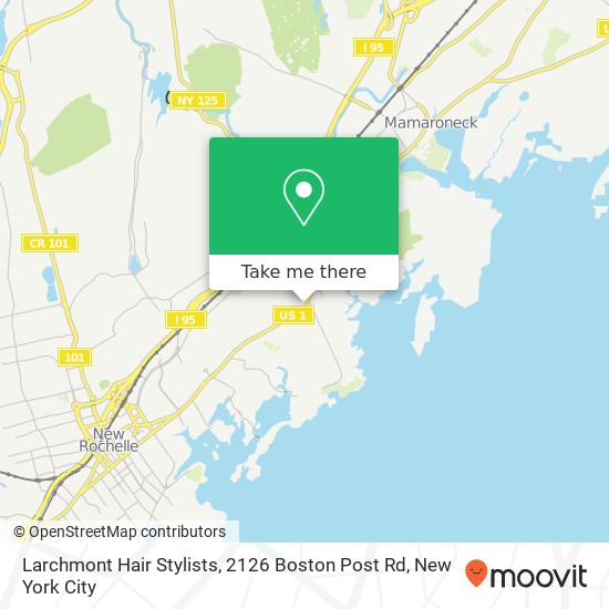 Mapa de Larchmont Hair Stylists, 2126 Boston Post Rd