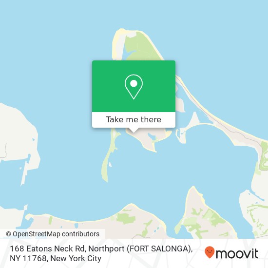 Mapa de 168 Eatons Neck Rd, Northport (FORT SALONGA), NY 11768