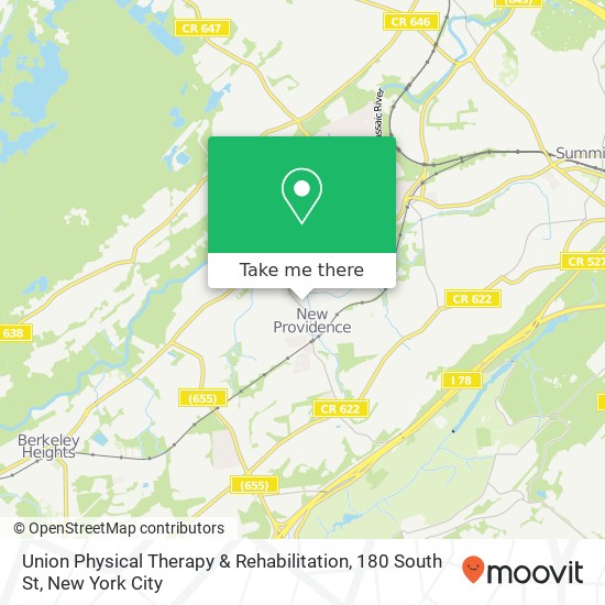 Mapa de Union Physical Therapy & Rehabilitation, 180 South St