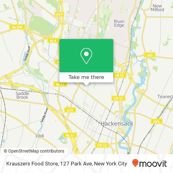 Mapa de Krauszers Food Store, 127 Park Ave