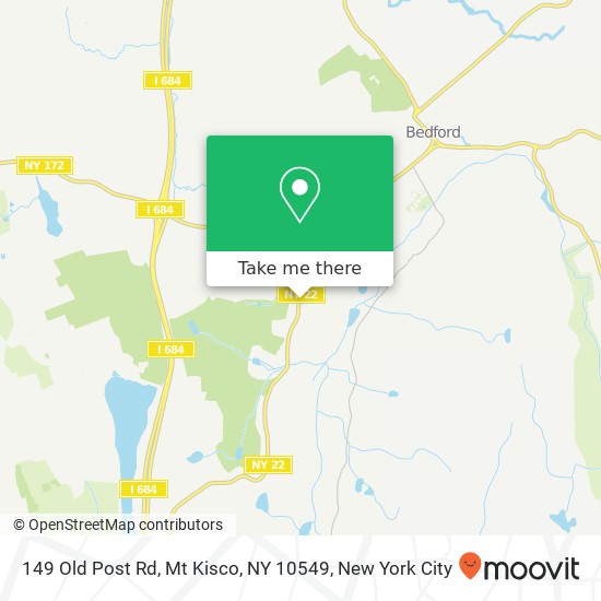 Mapa de 149 Old Post Rd, Mt Kisco, NY 10549