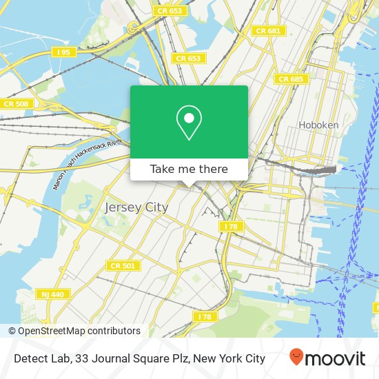 Detect Lab, 33 Journal Square Plz map