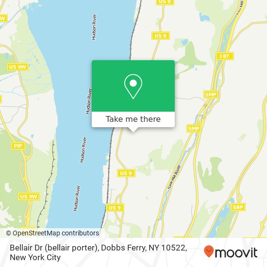 Mapa de Bellair Dr (bellair porter), Dobbs Ferry, NY 10522