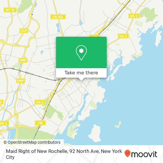 Maid Right of New Rochelle, 92 North Ave map