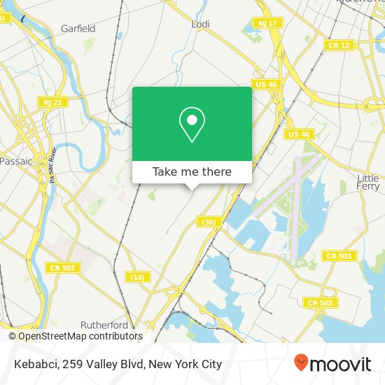 Mapa de Kebabci, 259 Valley Blvd