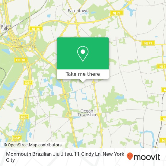 Monmouth Brazilian Jiu Jitsu, 11 Cindy Ln map