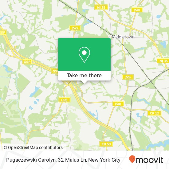 Pugaczewski Carolyn, 32 Malus Ln map