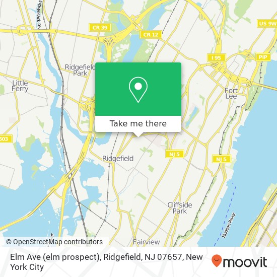 Mapa de Elm Ave (elm prospect), Ridgefield, NJ 07657