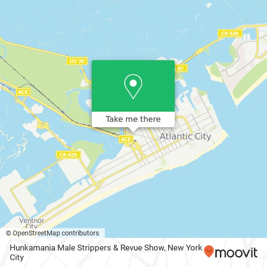 Hunkamania Male Strippers & Revue Show map