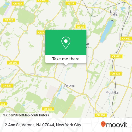 2 Ann St, Verona, NJ 07044 map
