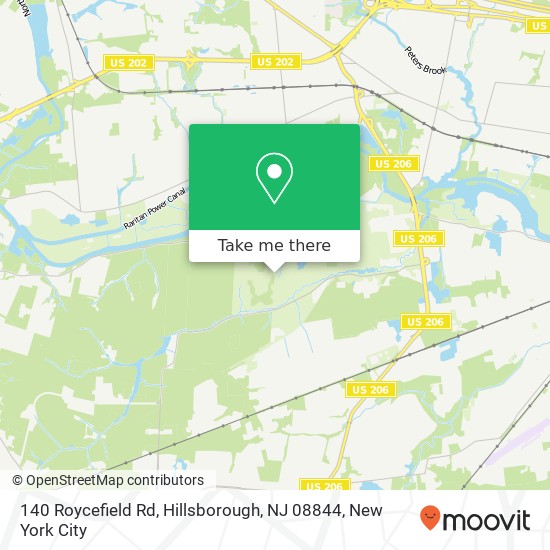 Mapa de 140 Roycefield Rd, Hillsborough, NJ 08844