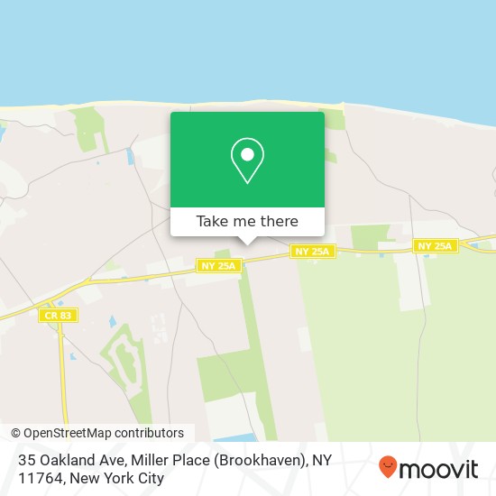 Mapa de 35 Oakland Ave, Miller Place (Brookhaven), NY 11764