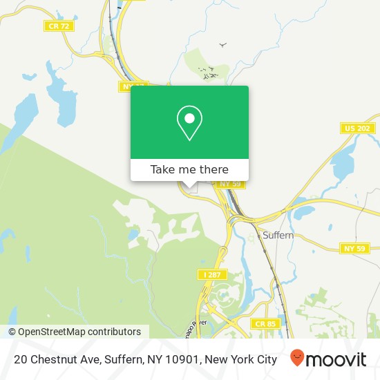 Mapa de 20 Chestnut Ave, Suffern, NY 10901