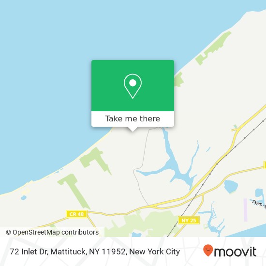 Mapa de 72 Inlet Dr, Mattituck, NY 11952