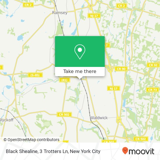 Black Shealine, 3 Trotters Ln map