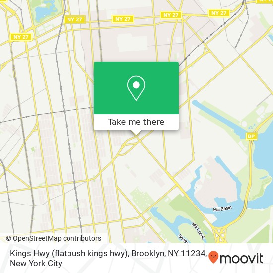 Mapa de Kings Hwy (flatbush kings hwy), Brooklyn, NY 11234