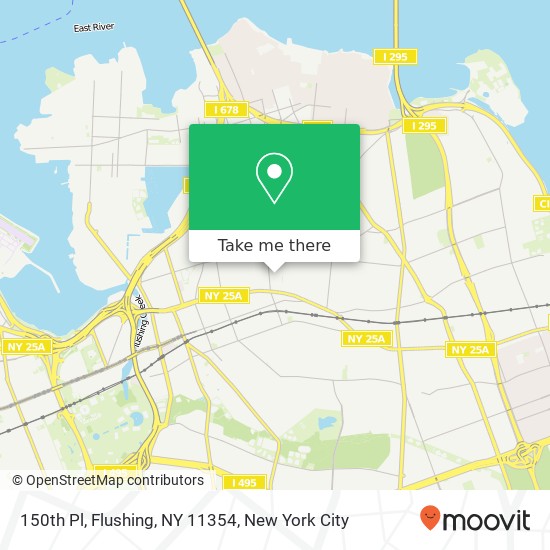 Mapa de 150th Pl, Flushing, NY 11354