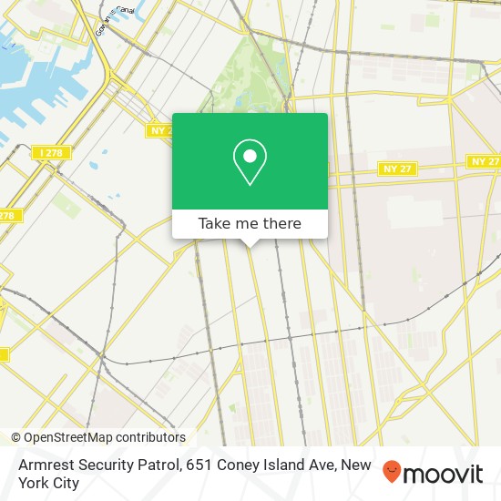 Mapa de Armrest Security Patrol, 651 Coney Island Ave