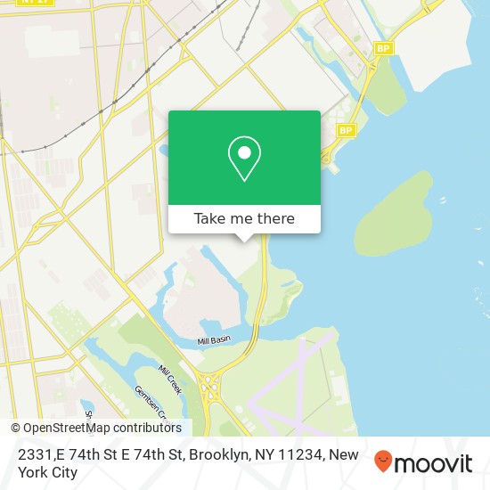 2331,E 74th St E 74th St, Brooklyn, NY 11234 map