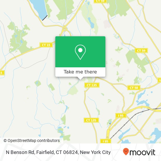 N Benson Rd, Fairfield, CT 06824 map