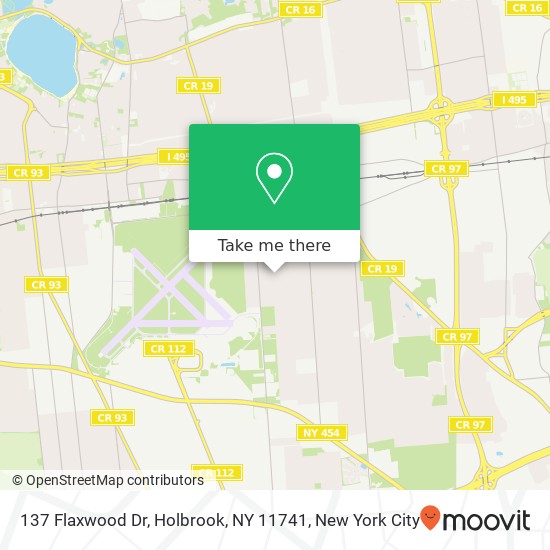 Mapa de 137 Flaxwood Dr, Holbrook, NY 11741