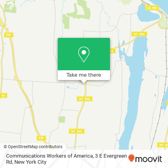 Mapa de Communications Workers of America, 3 E Evergreen Rd