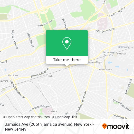 Jamaica Ave (205th jamaica avenue) map