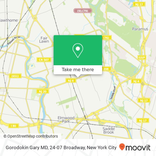 Gorodokin Gary MD, 24-07 Broadway map