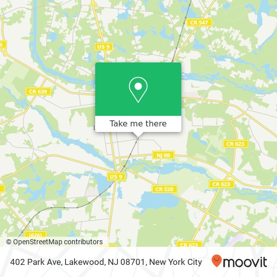 402 Park Ave, Lakewood, NJ 08701 map