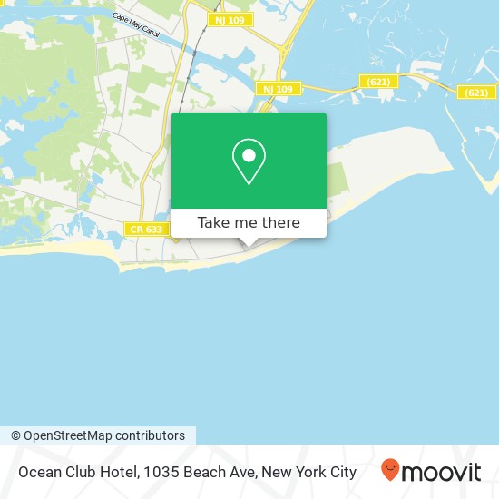 Mapa de Ocean Club Hotel, 1035 Beach Ave