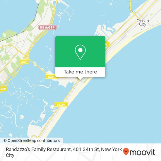 Mapa de Randazzo's Family Restaurant, 401 34th St