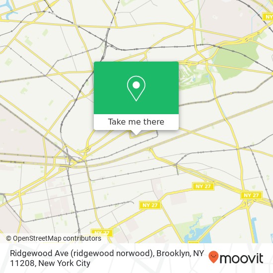 Mapa de Ridgewood Ave (ridgewood norwood), Brooklyn, NY 11208