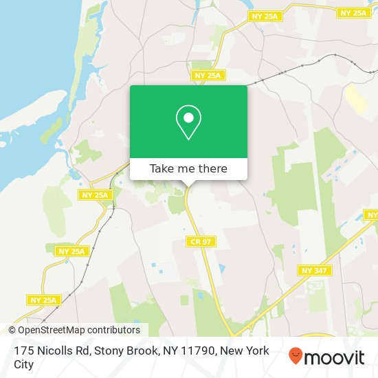 Mapa de 175 Nicolls Rd, Stony Brook, NY 11790