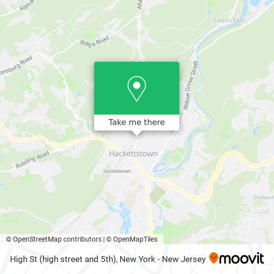 Mapa de High St (high street and 5th)